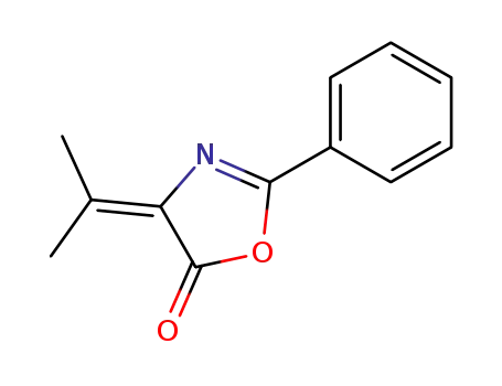 Molecular Structure of 4491-47-8 (4-ISOPROPYLIDENE-2-PHENYL-5(4H)-OXAZOLE)