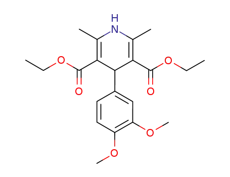 Molecular Structure of 10354-32-2 (diethyl 4-(3,4-dimethoxyphenyl)-2,6-dimethyl-1,4-dihydropyridine-3,5-dicarboxylate)