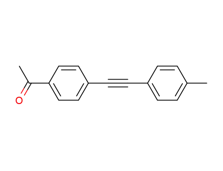 Molecular Structure of 123770-66-1 (1-{4-[2-(4-methylphenyl)ethynyl]phenyl}ethanone)
