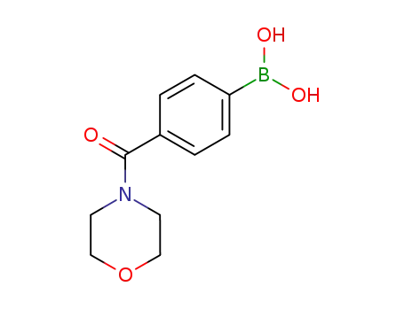 Molecular Structure of 389621-84-5 (4-(MORPHOLINE-4-CARBONYL)PHENYLBORONIC ACID)