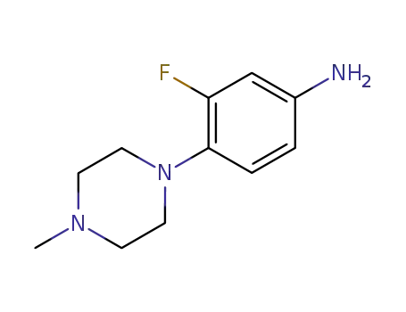 Molecular Structure of 221198-99-8 (3-Fluoro-4-(4-methylpiperazin-1-yl)aniline)