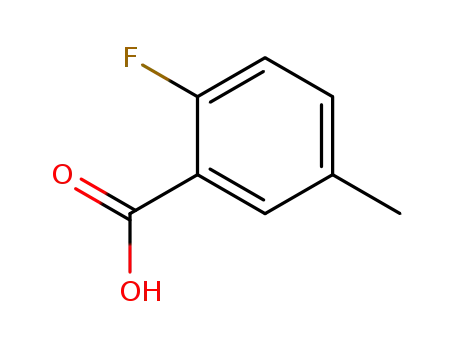 Molecular Structure of 321-12-0 (2-Fluoro-5-methylbenzoic acid)