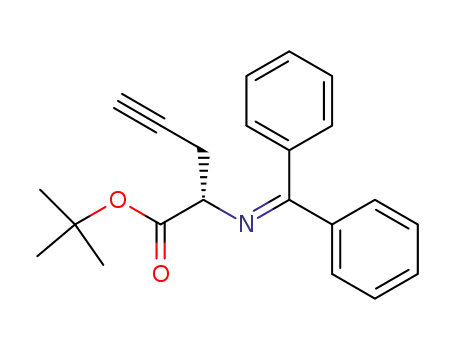 Molecular Structure of 326667-54-3 (4-Pentynoic acid, 2-[(diphenylmethylene)amino]-, 1,1-dimethylethyl
ester, (2S)-)