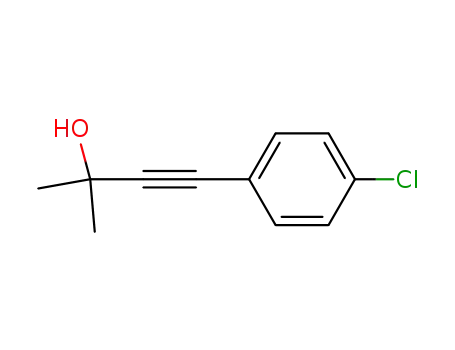 Molecular Structure of 75373-70-5 (4-(4-CHLOROPHENYL)-2-METHYL-3-BUTYN-2-OL)
