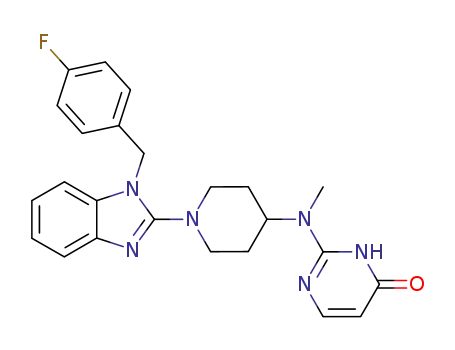 Molecular Structure of 108612-45-9 (Mizolastine)