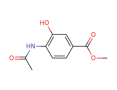 Molecular Structure of 39267-53-3 (4-acetylaMino-3-hydroxy-benzoic acid Methyl ester)