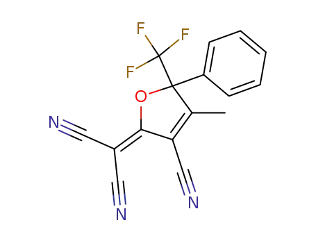 Molecular Structure of 436097-14-2 (2-dicyanoMethylene-3-cyano-4-Methyl-5-phenyl-5- trifluoroMethyl-2,5-dihydrofuran)