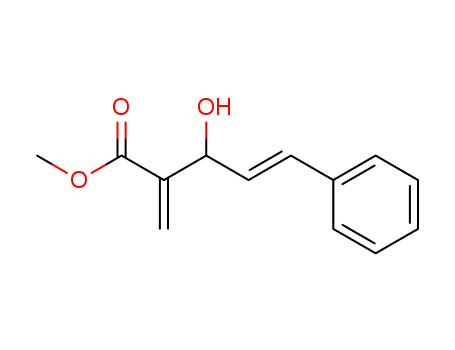 Molecular Structure of 124957-35-3 (4-Pentenoic acid, 3-hydroxy-2-methylene-5-phenyl-, methyl ester, (4E)-)