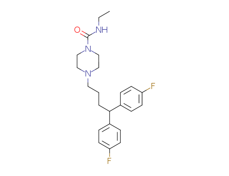4-[4,4-bis(4-fluorophenyl)butyl]-N-ethylpiperazine-1-carboxamide