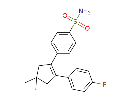 Molecular Structure of 158959-56-9 (Benzenesulfonamide,
4-[2-(4-fluorophenyl)-4,4-dimethyl-1-cyclopenten-1-yl]-)
