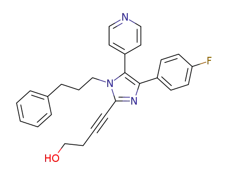4-[4-(4-Fluorophenyl)-1-(3-phenylpropyl)-5-(4-pyridinyl)-1H-imidazol-2-yl]-3-butyn-1-ol
