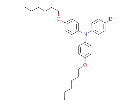 Molecular Structure of 1092363-75-1 (4-broMo-N,N-bis(4-(hexyloxy)phenyl)aniline)