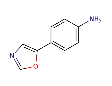 Molecular Structure of 1008-95-3 (4-(1,3-OXAZOL-5-YL)ANILINE)