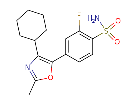 4-(4-CYCLOHEXYL-2-METHYL-1,3-OXAZOL-5-YL)-2-FLUORO-BENZENESULFONAMIDE