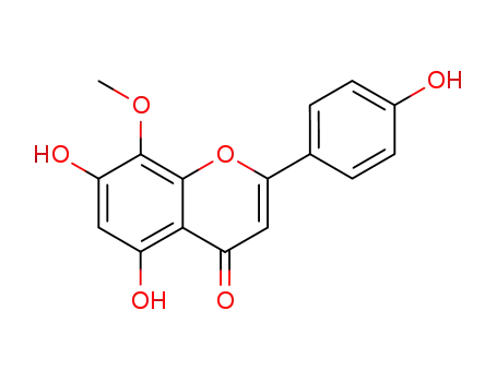 Molecular Structure of 57096-02-3 (5,7,4'-trihydroxy-8-methoxyflavone)