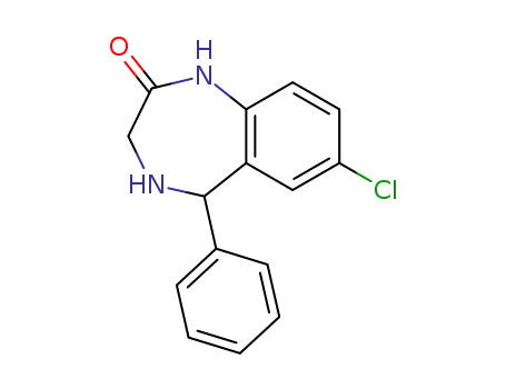 Molecular Structure of 1824-69-7 (7-Chloro-1,3,4,5-tetrahydro-5-phenyl-2H-1,4-benzodiazepin-2-one)