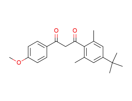 Molecular Structure of 93851-27-5 (1,3-Propanedione,
1-[4-(1,1-dimethylethyl)-2,6-dimethylphenyl]-3-(4-methoxyphenyl)-)