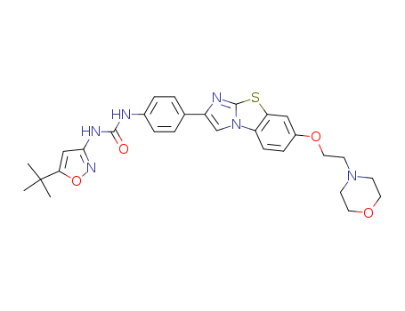1-(5-tert-butyl-1,2-oxazol-3-yl)-3-[4-[6-(2-morpholin-4-ylethoxy)imidazo[2,1-b][1,3]benzothiazol-2-yl]phenyl]urea