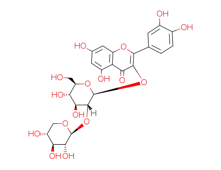 Molecular Structure of 83048-35-5 (quercetin 3-sambubioside)