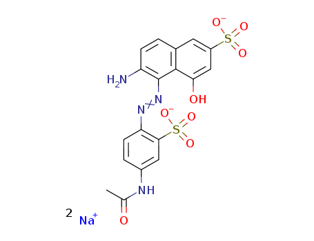 2-Naphthalenesulfonicacid, 5-[2-[4-(acetylamino)-2-sulfophenyl]diazenyl]-6-amino-4-hydroxy-, sodiumsalt (1:2)