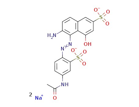 Molecular Structure of 6360-07-2 (disodium 5-((4-acetylamino-2-sulphophenyl)azo)-6-amino-4-hydroxynaphthalene-2-disulphonate)