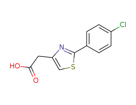 Molecular Structure of 17969-20-9 (2-[2-(4-CHLOROPHENYL)-1,3-THIAZOL-4-YL]ACETIC ACID)