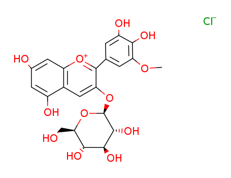 1-Benzopyrylium,2-(3,4-dihydroxy-5-methoxyphenyl)-3-(b-D-glucopyranosyloxy)-5,7-dihydroxy-, chloride (1:1)