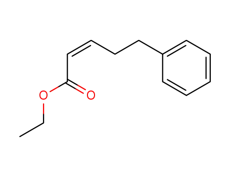 Molecular Structure of 88842-13-1 (2-Pentenoic acid, 5-phenyl-, ethyl ester, (Z)-)