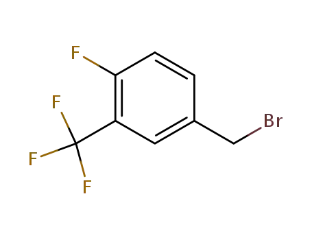 Molecular Structure of 184970-26-1 (4-FLUORO-3-(TRIFLUOROMETHYL)BENZYL BROMIDE)
