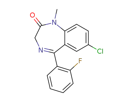 Molecular Structure of 3900-31-0 (Fludiazepam)