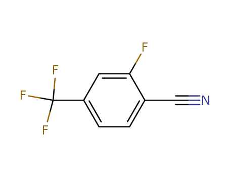 Molecular Structure of 146070-34-0 (2-Fluoro-4-(trifluoromethyl)benzonitrile)