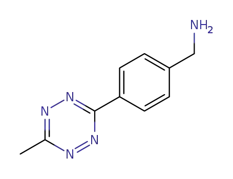 Molecular Structure of 1345955-28-3 ((4-(6-methyl-1,2,4,5-tetrazin-3- yl)phenyl)methaneamine)