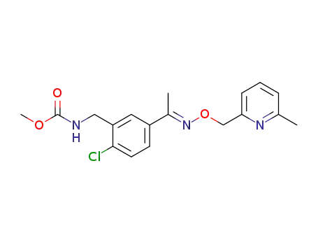 Molecular Structure of 799247-52-2 (Methyl [[2-chloro-5-[(1E)-1-[[(6-Methyl-2-pyridinyl)Methoxy]iMino]ethyl]phenyl]Methyl]carbaMate)