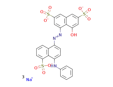 2,7-Naphthalenedisulfonicacid, 4-hydroxy-5-[2-[4-(phenylamino)-5-sulfo-1-naphthalenyl]diazenyl]-, sodiumsalt (1:3)