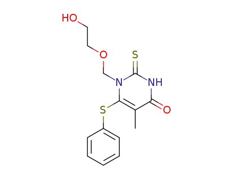 4(1H)-Pyrimidinone, 2,3-dihydro-1-((2-hydroxyethoxy)methyl)-5-methyl-6-(phenylthio)-2-thioxo-