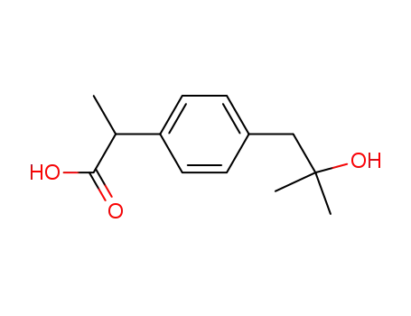 Molecular Structure of 51146-55-5 (2-[4-(2-HYDROXY-2-METHYLPROPYL)PHENYL]PROPIONIC ACID)