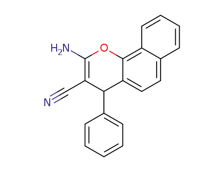 Molecular Structure of 119825-05-7 (2-amino-4-phenyl-4H-benzo[h]chromene-3-carbonitrile)