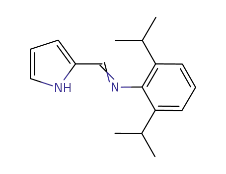 Molecular Structure of 210882-44-3 (Benzenamine, 2,6-bis(1-methylethyl)-N-(1H-pyrrol-2-ylmethylene)-)