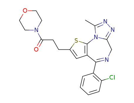 1-Propanone,3-[4-(2-chlorophenyl)-9-methyl-6H-thieno[3,2-f][1,2,4]triazolo[4,3-a][1,4]diazepin-2-yl]-1-(4-morpholinyl)-