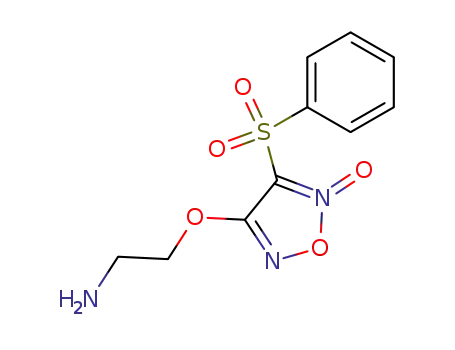Molecular Structure of 186408-95-7 (4-(2-aminoethoxy)-3-(benzenesulfonyl)-1,2,5-oxadiazole-2-oxide)