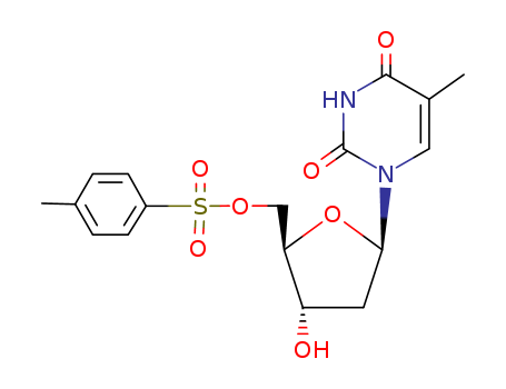 Thymidine,5'-(4-methylbenzenesulfonate) cas  7253-19-2