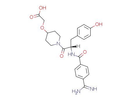 2-[1-[2-[(4-carbamimidoylbenzoyl)amino]-3-(4-hydroxyphenyl)propanoyl]piperidin-4-yl]oxyacetic acid