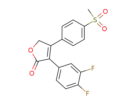 Molecular Structure of 162011-83-8 (3-(3,4-Difluorophenyl)-4-(4-(methylsulfonyl)phenyl)-2(5H)-furanone)