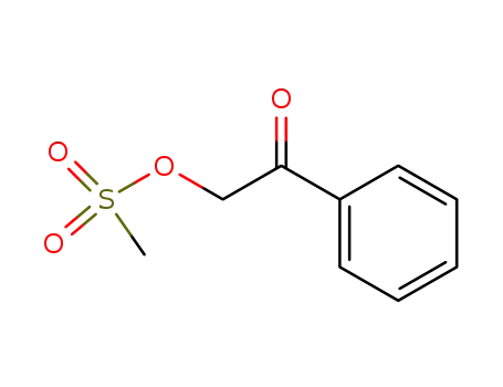 Molecular Structure of 20187-61-5 (Ethanone, 2-[(methylsulfonyl)oxy]-1-phenyl-)