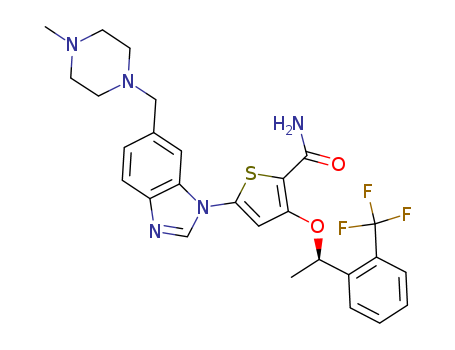5-[6-[(4-Methyl-1-piperazinyl)Methyl]-1H-benziMidazol-1-yl]-3-[(1R)-1-[2-(trifluoroMethyl)phenyl]ethoxy]-2-ThiophenecarboxaMide