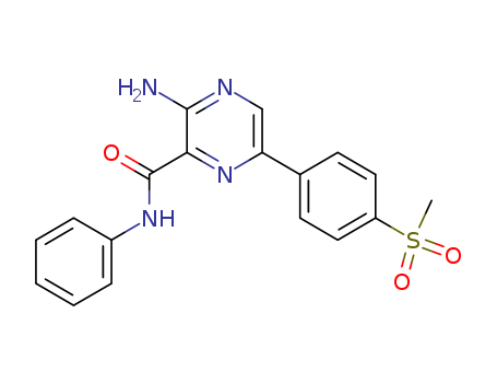 2-Pyrazinecarboxamide, 3-amino-6-[4-(methylsulfonyl)phenyl]-N-phenyl-