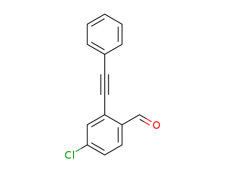 Molecular Structure of 1309446-32-9 (4-chloro-2-(phenylethynyl)benzaldehyde)