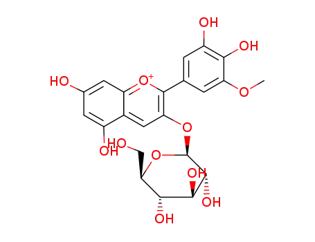 2-(3,4-ジヒドロキシ-5-メトキシフェニル)-3-(β-D-グルコピラノシルオキシ)-5,7-ジヒドロキシクロメニリウム