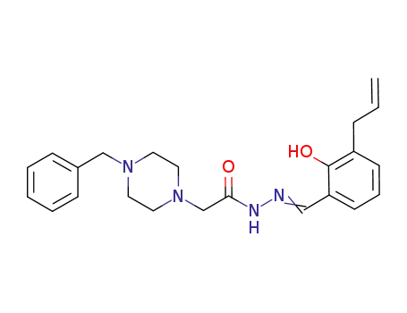 2-[[[2-(4-Benzylpiperazin-1-ium-1-yl)acetyl]hydrazinylidene]methyl]-6-prop-2-enylphenolate
