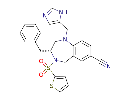 (4R)-4-benzyl-2-(3H-imidazol-4-ylmethyl)-5-thiophen-2-ylsulfonyl-2,5-diazabicyclo[5.4.0]undeca-8,10,12-triene-9-carbonitrile